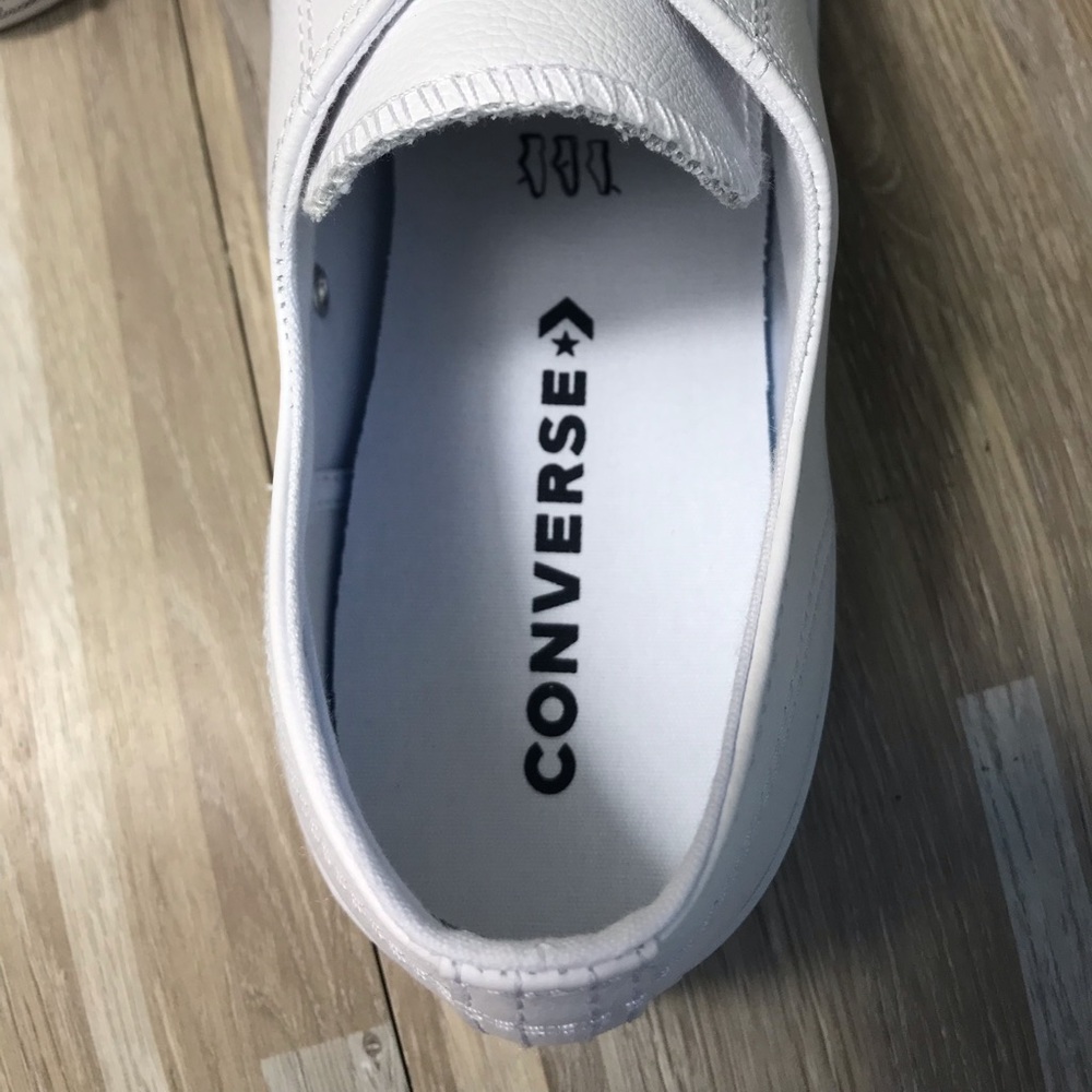 Converse Jack Purcell LEA Leather LowTop WhiteNavy - Picture 6 of 8